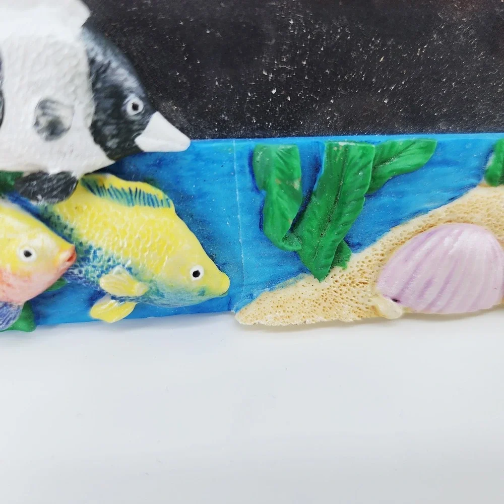 Vintage Under the Sea 3D Sculpted Picture Frame 6x4 Tropical Fish Ocean (AS-IS)